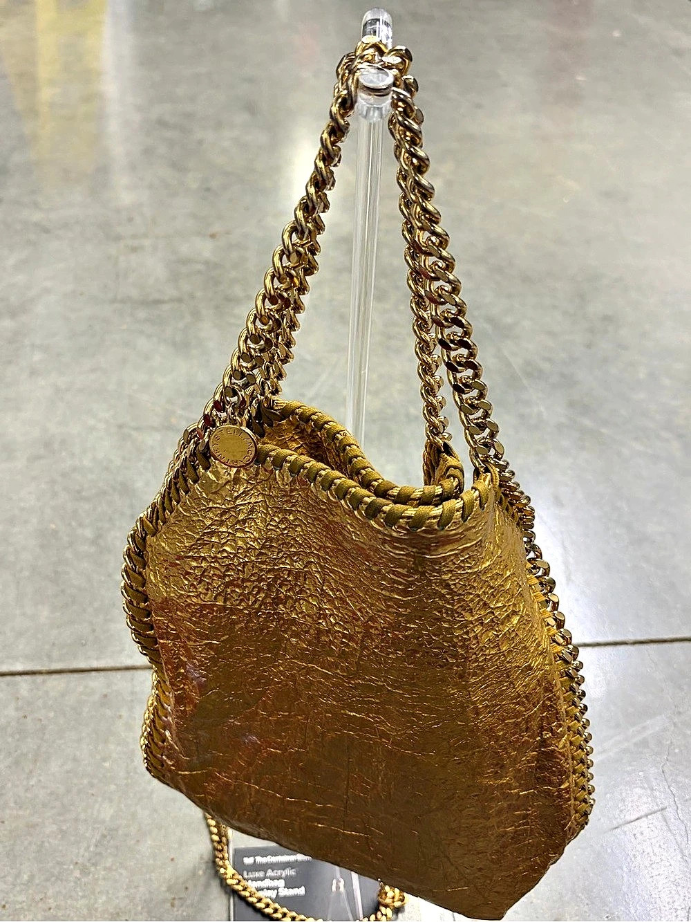 Stella McCartney Falabella Metallic Small Tote Bag Gold